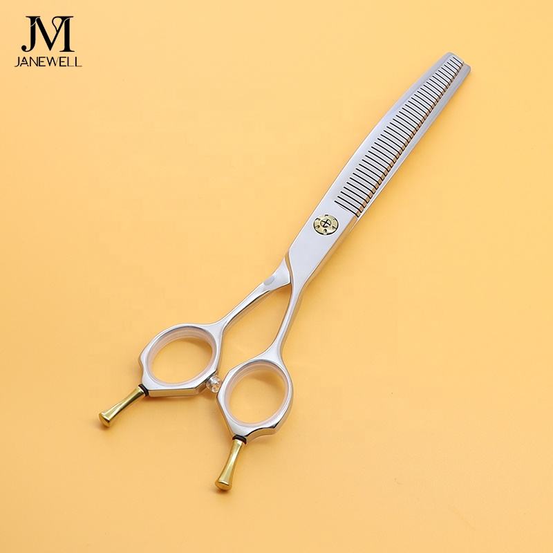 Professional 440C curved thinning grooming scissors for dog pet grooming, 7.0 inch. pet grooming shears for professional groomers. - thumbnail 4