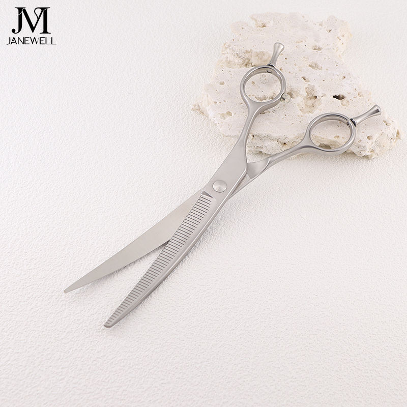 Professional 440C curved thinning grooming scissors for dog pet grooming, 7.0 inch. pet grooming shears for professional groomers. - thumbnail 32