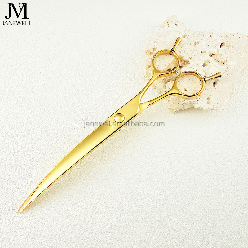Professional 440C curved thinning grooming scissors for dog pet grooming, 7.0 inch. pet grooming shears for professional groomers. - thumbnail 4