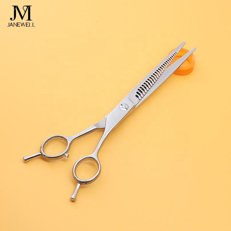 Professional 440C blue curved chunker grooming shars for dog pet grooming, 6.5 inch. pet grooming shears for professional groomers. - thumbnail 24