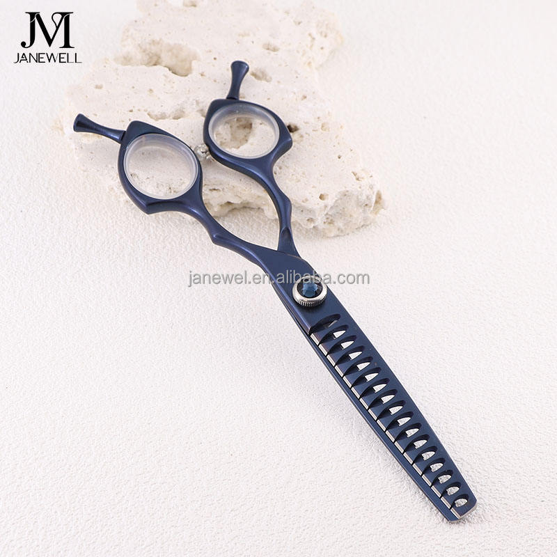 Professional 440C blue curved chunker grooming shars for dog pet grooming, 6.5 inch. pet grooming shears for professional groomers. - thumbnail 31