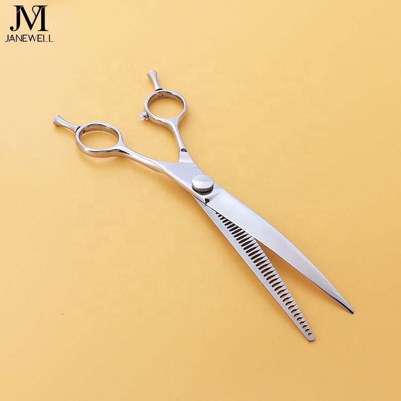 Professional 440C blue curved chunker grooming shars for dog pet grooming, 6.5 inch. pet grooming shears for professional groomers. - thumbnail 5