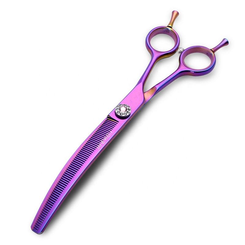 Professional 440C blue curved chunker grooming shars for dog pet grooming, 6.5 inch. pet grooming shears for professional groomers. - thumbnail 53