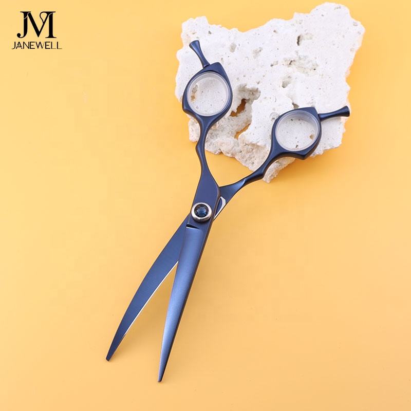 Professional 440C blue curved thinning grooming shars for dog pet grooming, 6.5 inch. pet grooming shears for professional groomers. - thumbnail 4