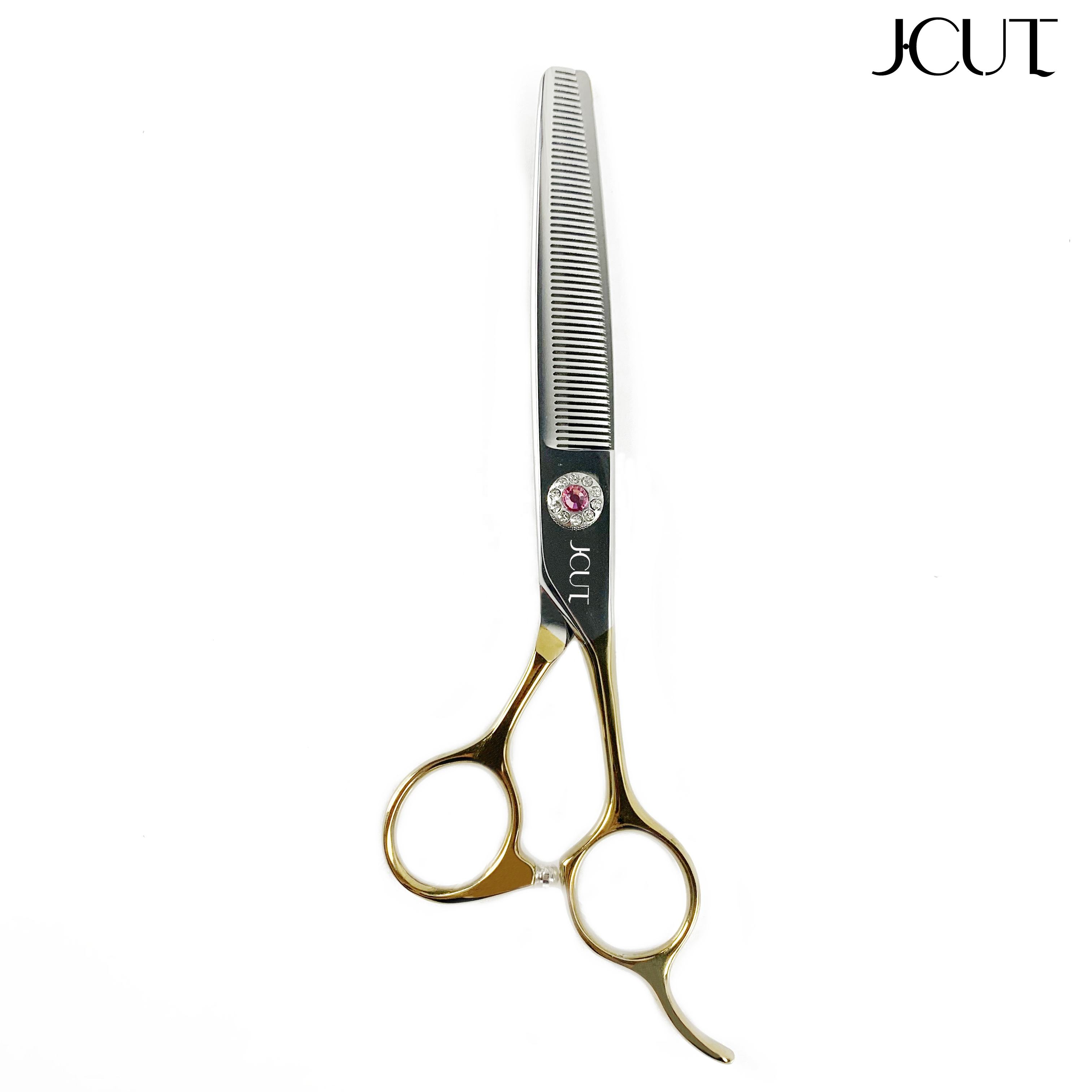 Professional 440C brown thinning grooming sheers for dog pet grooming, 7.0 inch. pet grooming shears for professional groomers. - thumbnail 15