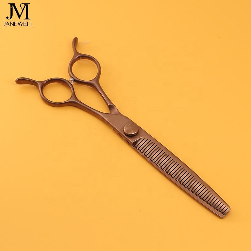 Professional 440C brown thinning grooming sheers for dog pet grooming, 7.0 inch. pet grooming shears for professional groomers. - thumbnail 24