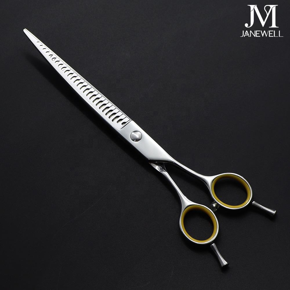 Professional 440C brown thinning grooming sheers for dog pet grooming, 7.0 inch. pet grooming shears for professional groomers. - thumbnail 3
