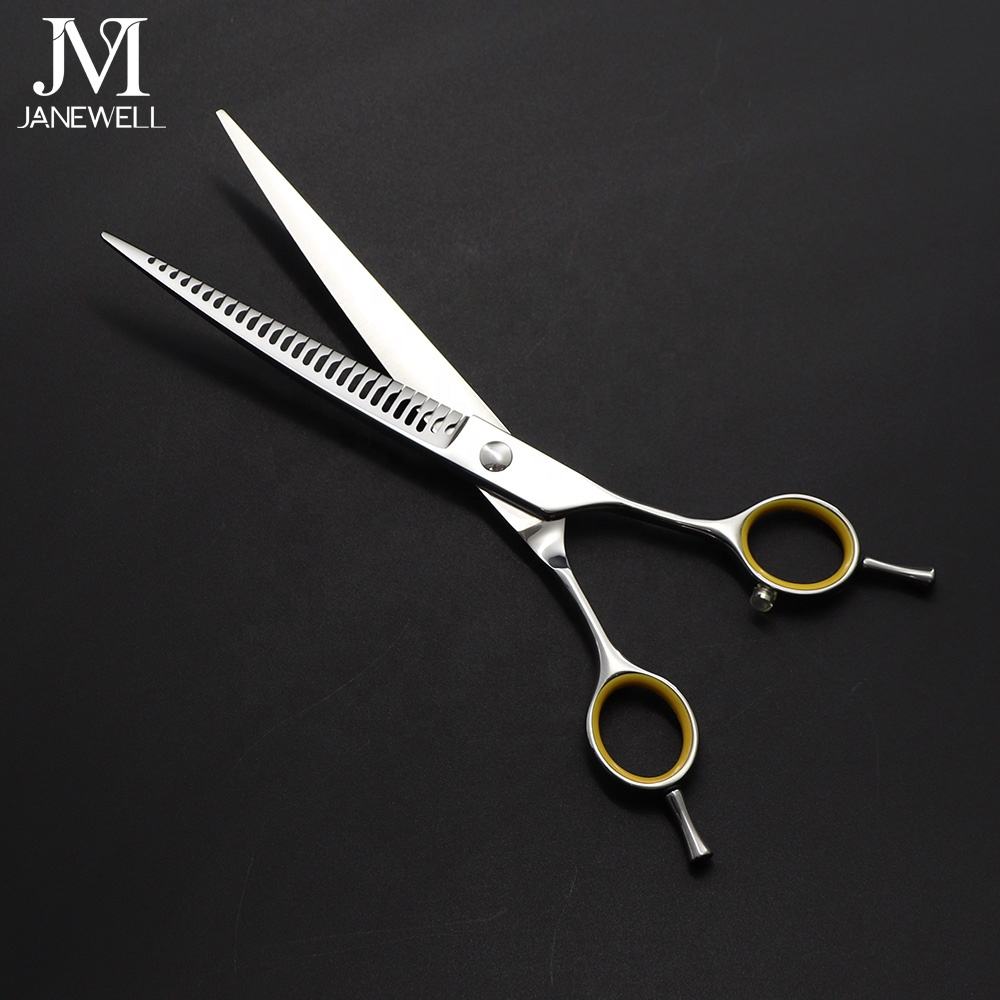 Professional 440C brown thinning grooming sheers for dog pet grooming, 7.0 inch. pet grooming shears for professional groomers. - thumbnail 45