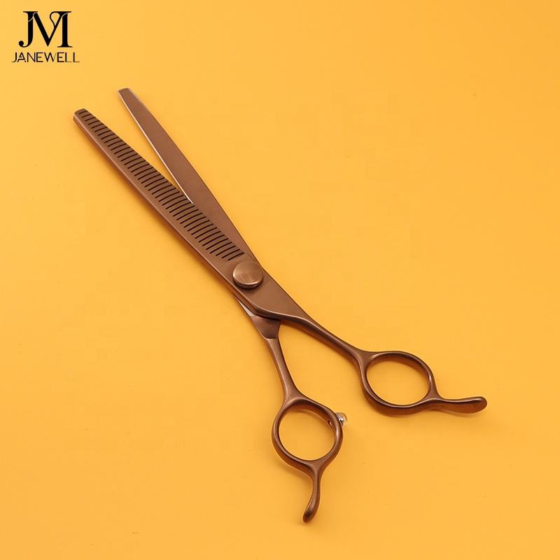 Professional 440C brown thinning grooming sheers for dog pet grooming, 7.0 inch. pet grooming shears for professional groomers. - thumbnail 52