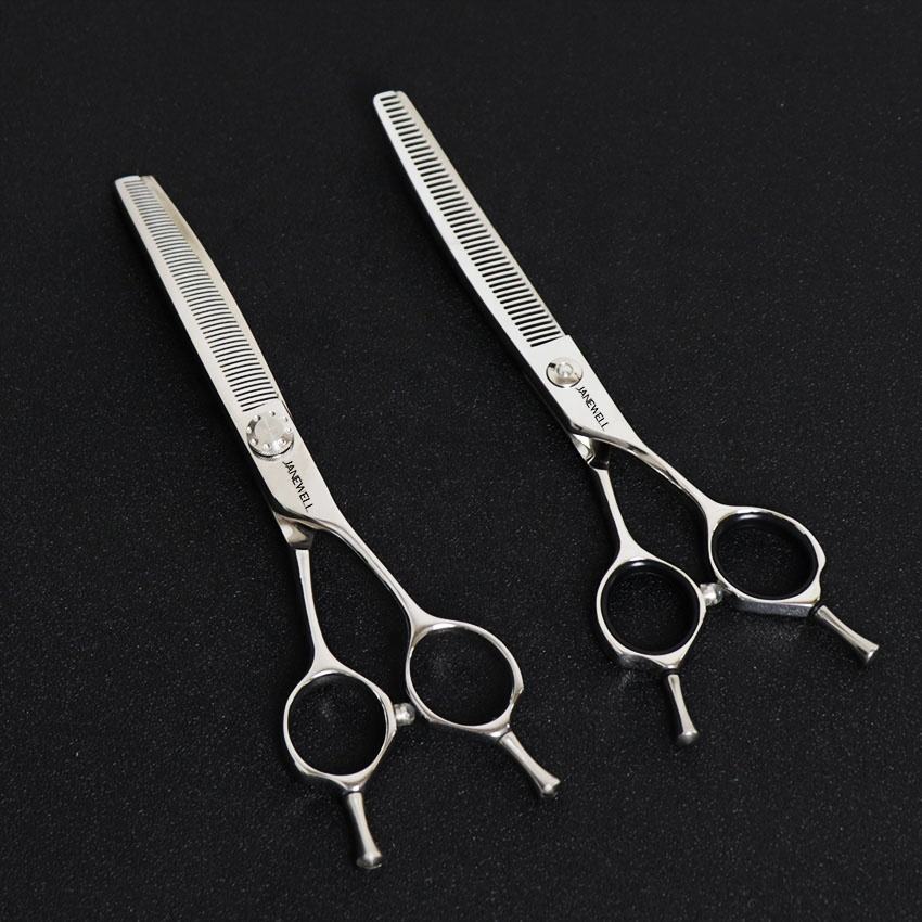 Professional 440C chunker curved grooming scissors for dog coat texturizing, 6.5 inch lightweight grooming sheers for pet groomers and salon use.