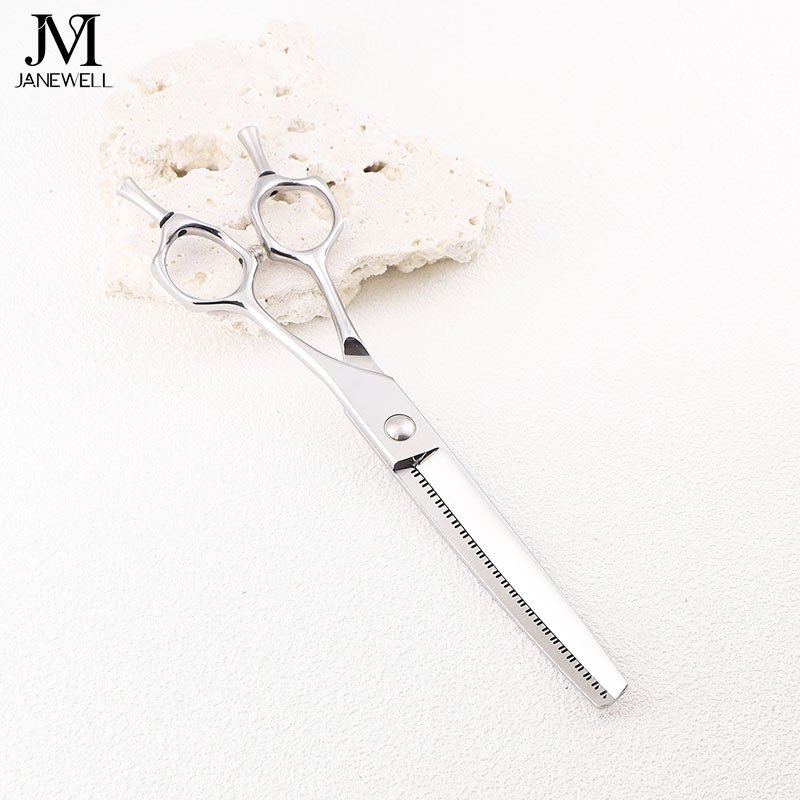 Dog grooming shears 7 inch curved chunker thinning scissors Japanese VG10 steel, for dog grooming salons. - thumbnail 4