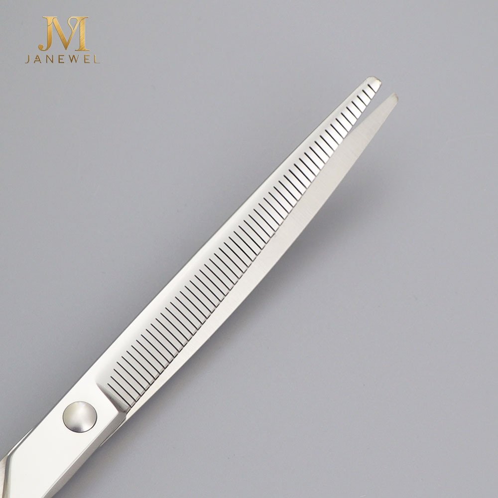 Curved grooming scissors 7 inch VG10 steel curved thinning shears, for light thinning, blending and coat styling on dogs. - thumbnail 5