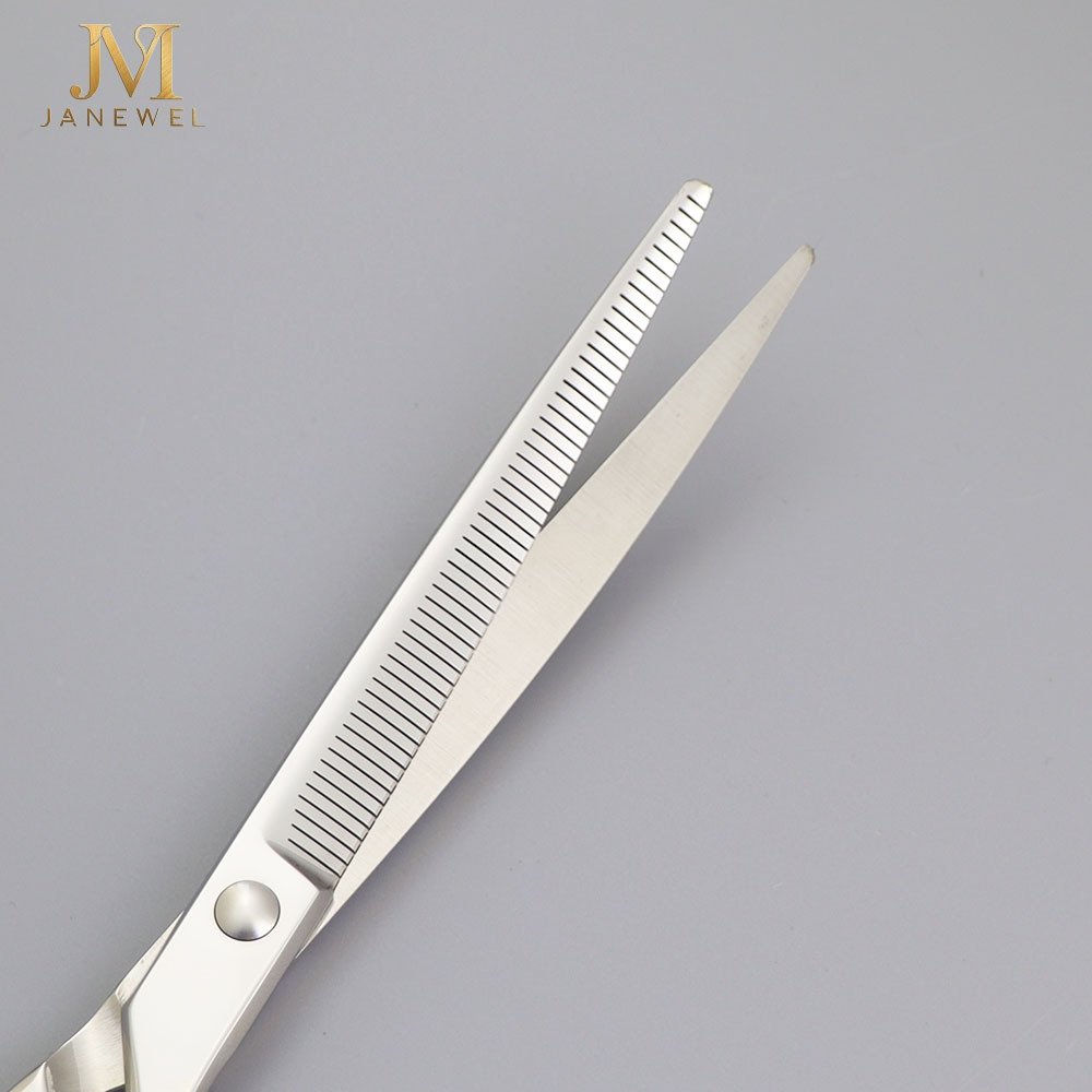 Curved grooming scissors 7 inch VG10 steel curved thinning shears, for light thinning, blending and coat styling on dogs. - thumbnail 6