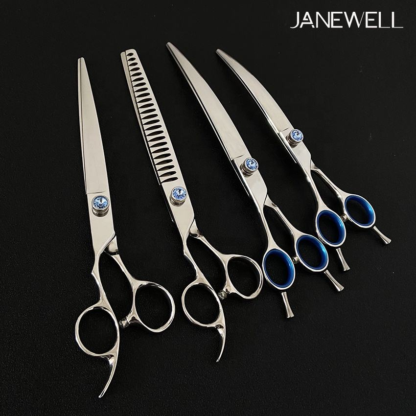 Professional 440C straight grooming scissors for dog pet grooming, 7.0 inch. left-handed pet grooming shears for professional groomers. - thumbnail 6