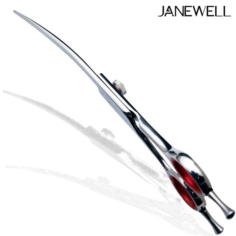 Professional 440C left handed curved grooming scissors for dog trimming, 7 inch lefty grooming shears for left-handed pet groomers. - thumbnail 5