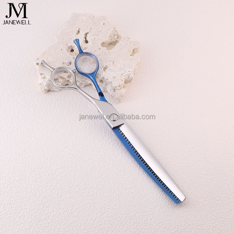 Professional VG10 curved chunker grooming scissors for dog pet grooming 18 teeth, 7.5 inch. pet grooming shears for professional groomers. - thumbnail 6