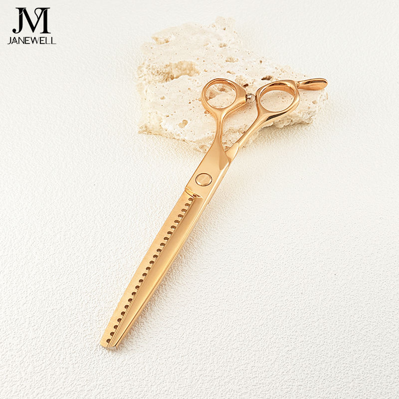 Professional VG10 rose gold straight thinning grooming sheers for dog pet grooming 24 teeth, 7.0 inch. pet grooming shears for professional groomers. - thumbnail 18