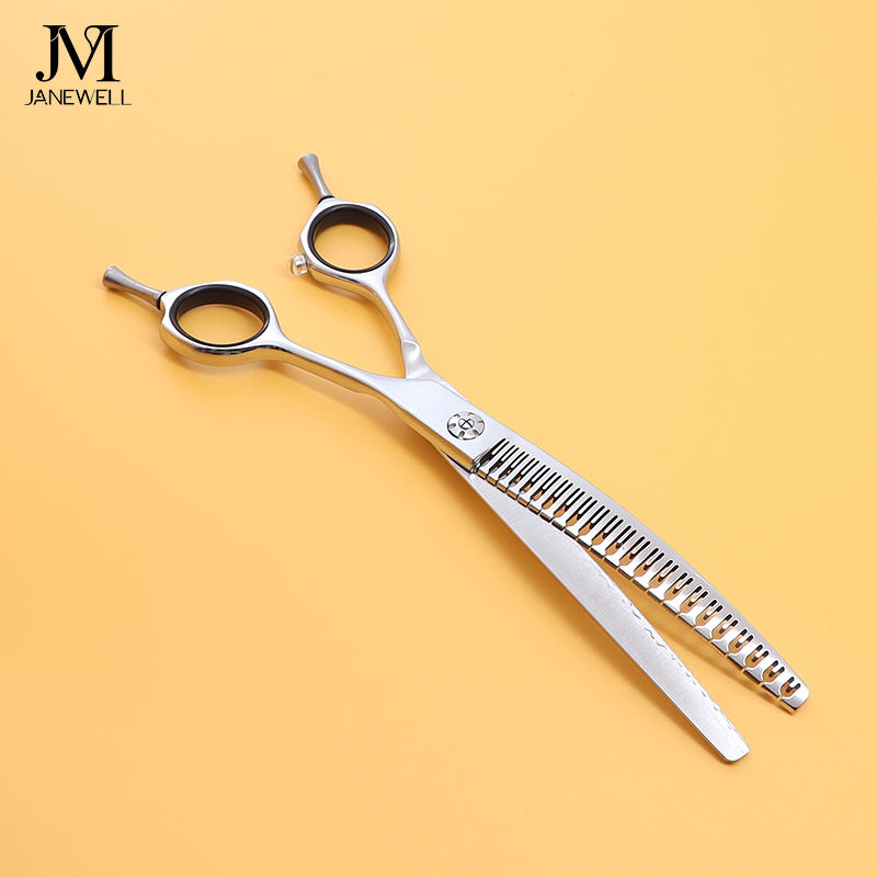 Professional VG10 rose gold straight thinning grooming sheers for dog pet grooming 24 teeth, 7.0 inch. pet grooming shears for professional groomers. - thumbnail 2