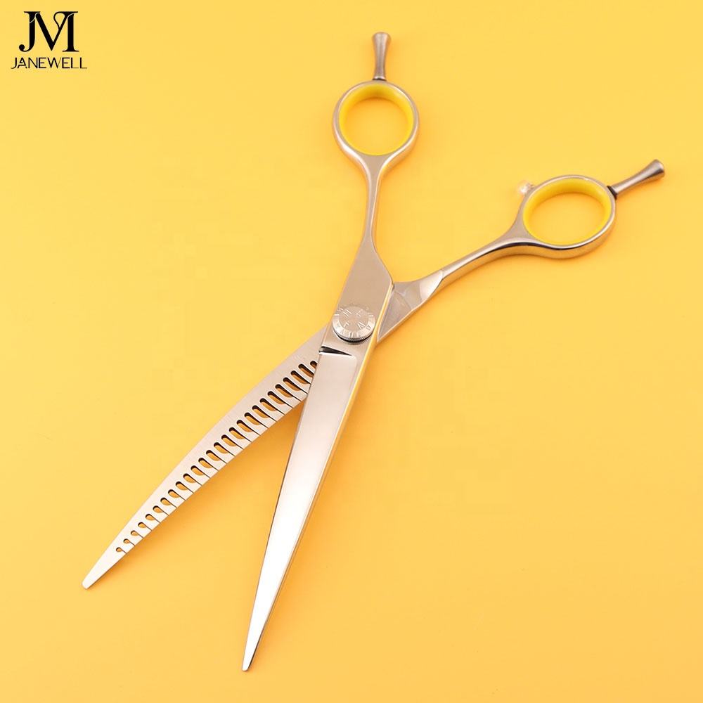 Professional VG10 curved chunker grooming shars for dog pet grooming 26 teeth, 7.0 inch. pet grooming shears for professional groomers. - thumbnail 2