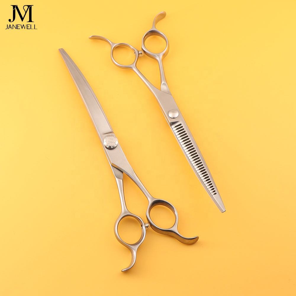 Professional VG10 curved thinning grooming shars for dog pet grooming 40 teeth, 7.25 inch. pet grooming shears for professional groomers. - thumbnail 3