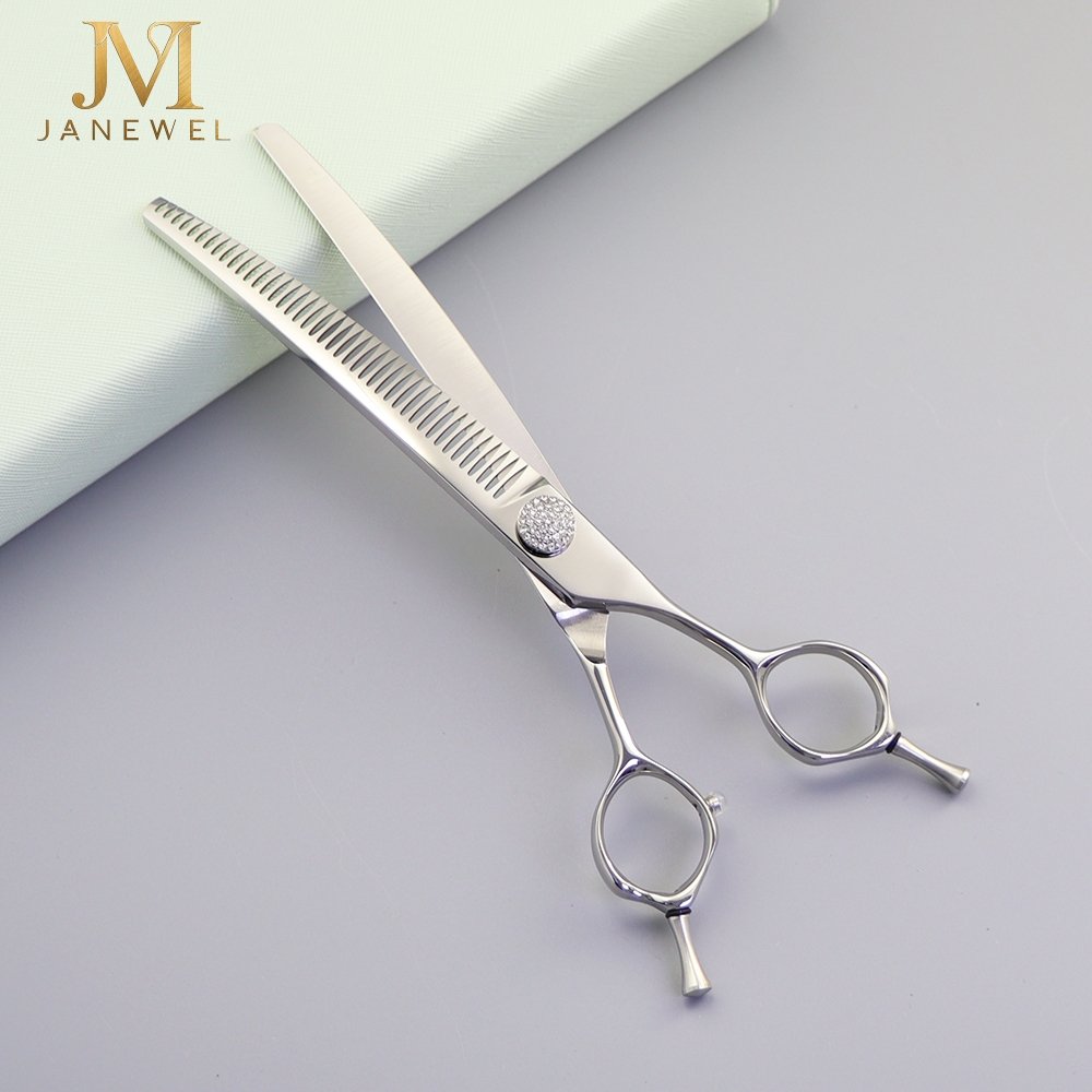 Dog grooming shears 7.5 inch curved chunker 44 teeth VG10 steel, sharp blade for dog grooming salons. - thumbnail 3