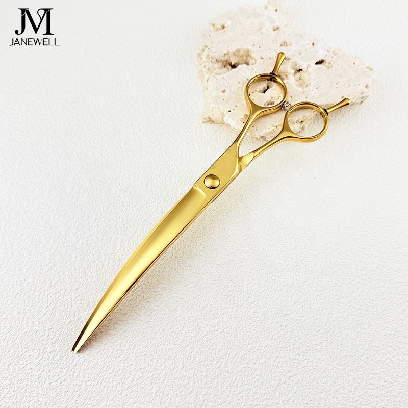 Professional VG10 gold curved grooming scissors for dog pet grooming, 7.5 inch. pet grooming shears for professional groomers. - thumbnail 17