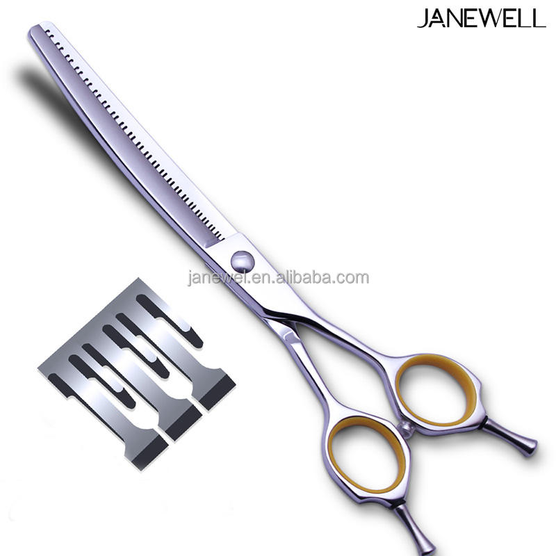 Professional VG10 curved chunker grooming shars for dog pet grooming, 7 inch. pet grooming shears for professional groomers. - thumbnail 13