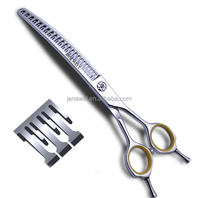 Professional VG10 curved chunker grooming shars for dog pet grooming, 7 inch. pet grooming shears for professional groomers. - thumbnail 31