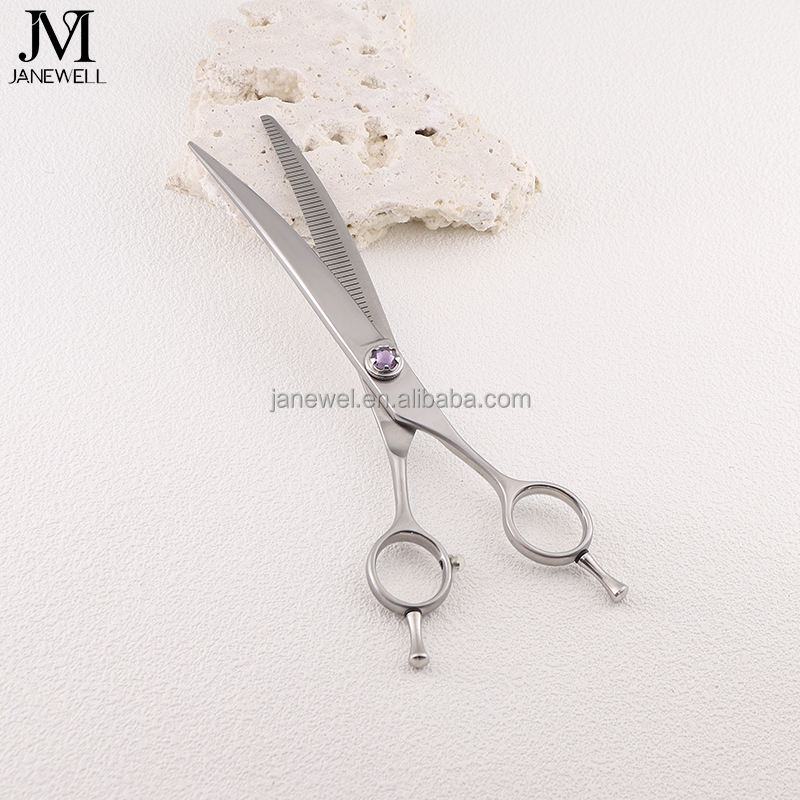 Professional VG10 curved chunker grooming shars for dog pet grooming, 7 inch. pet grooming shears for professional groomers. - thumbnail 39